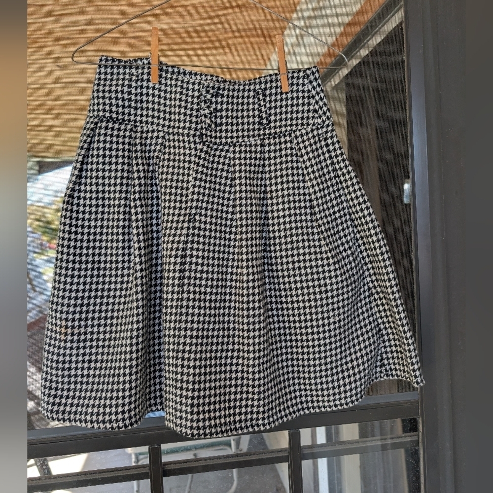 Vintage Forenza Black & White Houndstooth A-Line Skirt – Women’s Size 6